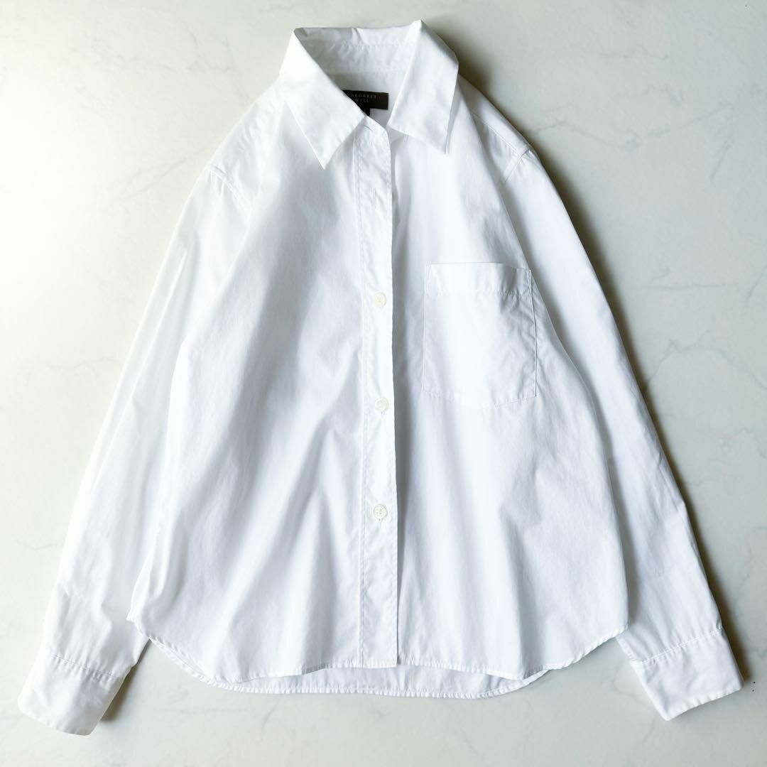 MARGARET HOWELL(マーガレットハウエル)の極美品✨22SS マーガレットハウエル PLAIN COTTON POPLIN レディースのトップス(シャツ/ブラウス(長袖/七分))の商品写真