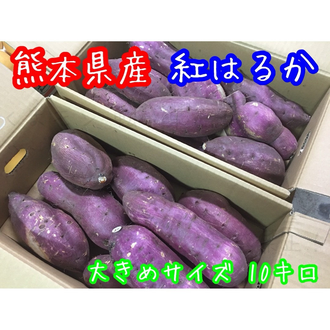 熊本県産 紅はるか 大サイズ 箱込10キロ 食品/飲料/酒の食品(野菜)の商品写真