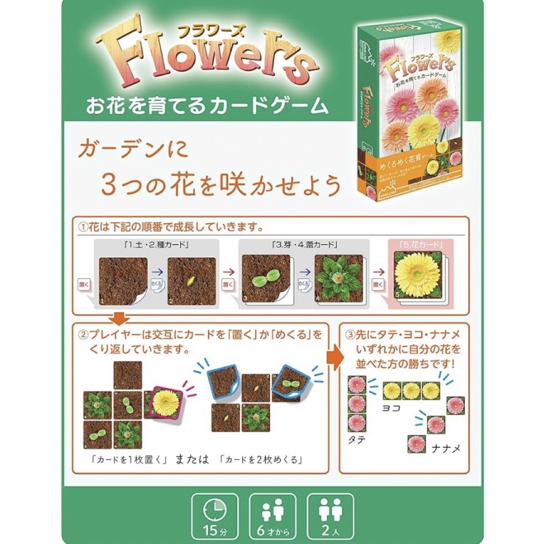 フラワーズ Flowers カードゲーム おもちゃ テーブルゲーム 子ども エンタメ/ホビーのテーブルゲーム/ホビー(その他)の商品写真