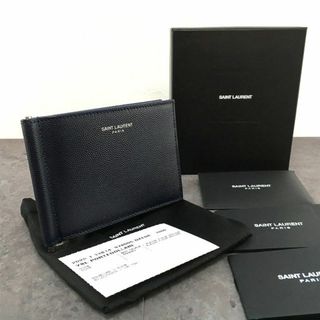 サンローラン(Saint Laurent)の未使用品 Saint Laurent マネークリップ ネイビー 328(マネークリップ)