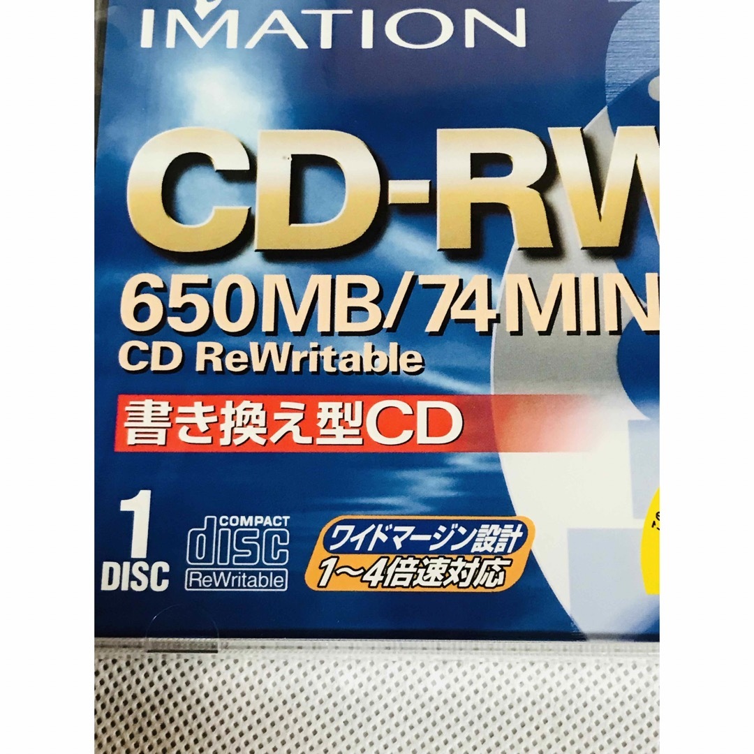 CD-RW 650MB 74分　1〜4倍速対応　書き換え型CD 1枚 スマホ/家電/カメラのテレビ/映像機器(その他)の商品写真