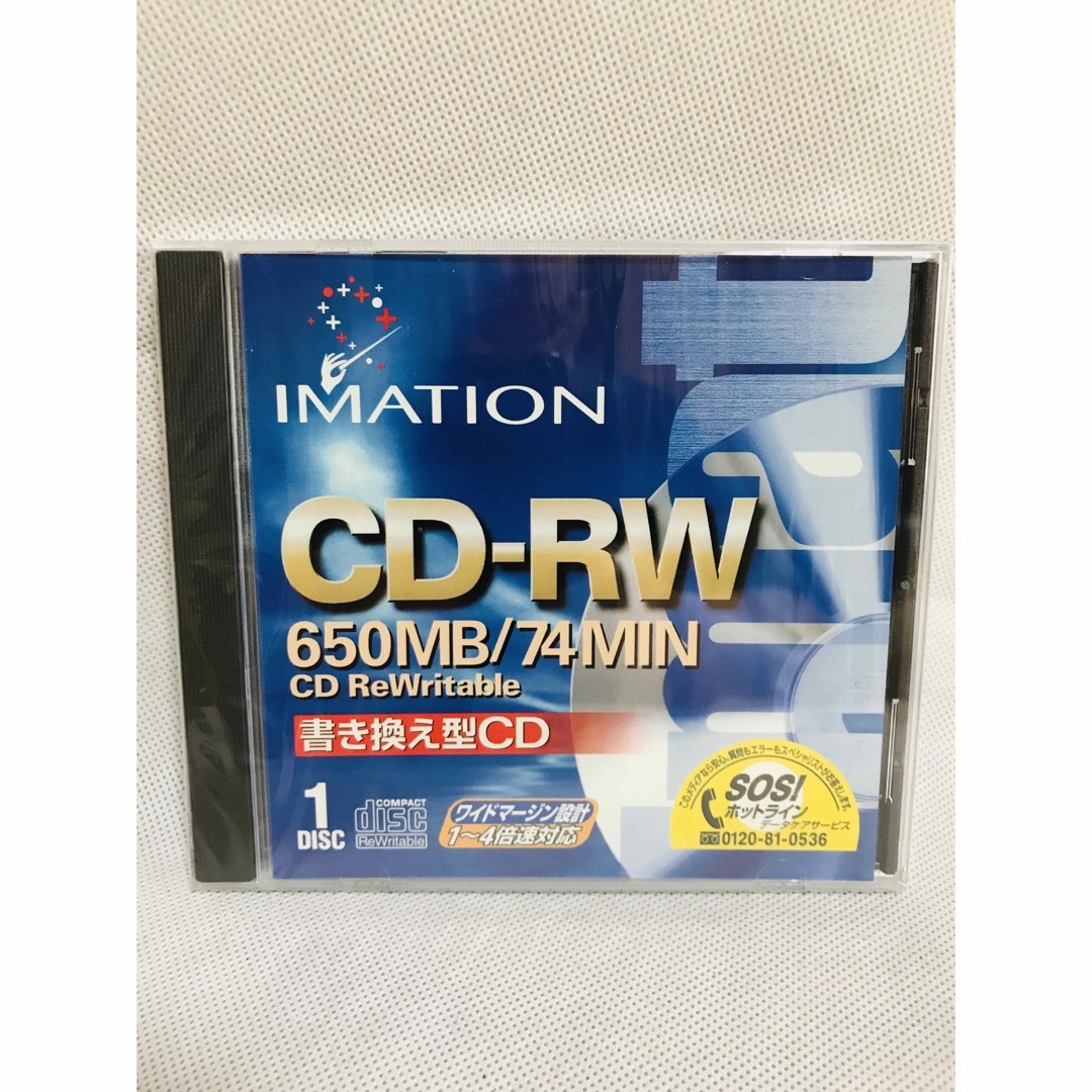 CD-RW 650MB 74分　1〜4倍速対応　書き換え型CD 1枚 スマホ/家電/カメラのテレビ/映像機器(その他)の商品写真