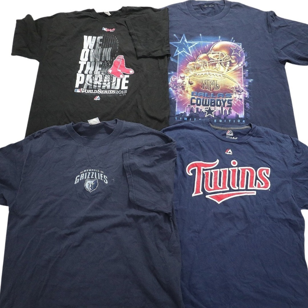 古着卸 まとめ売り プロチーム 半袖Tシャツ 16枚セット (メンズ XL ) NHL NFL MLB レッドソックス カウボーイズ MS4245 メンズのジャケット/アウター(その他)の商品写真