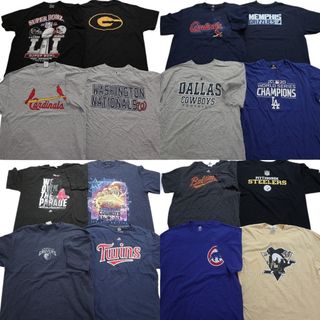 古着卸 まとめ売り プロチーム 半袖Tシャツ 16枚セット (メンズ XL ) NHL NFL MLB レッドソックス カウボーイズ MS4245(その他)