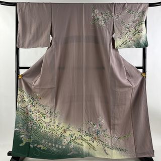 訪問着 身丈165cm 裄丈67.5cm 正絹 名品 【中古】(着物)