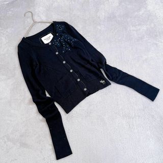 【Abercrombie & Fitch】（XS）リボン ビジュー カーディガン