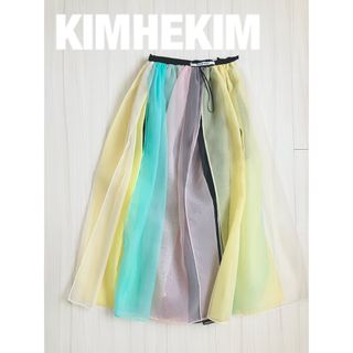 新品未使用　KIMHEKIM カラフルシフォン スカート(ロングスカート)