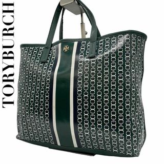 トリーバーチ(Tory Burch)のTORYBURCH トリーバーチ　s42　ジェミニリンク　トートバッグ　グリーン(トートバッグ)