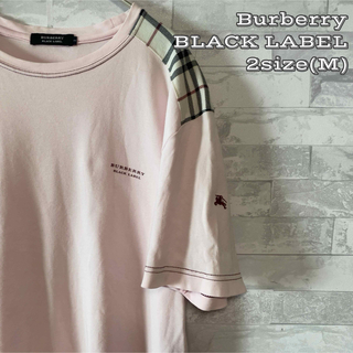 バーバリーブラックレーベル(BURBERRY BLACK LABEL)のBurberry BLACK LABEL チェック柄Tシャツ　Mサイズ(Tシャツ/カットソー(半袖/袖なし))