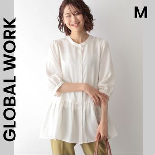 GLOBAL WORK - 【GLOBAL WORK】M ティアードブラウス ブラウス ベージュ 七分丈