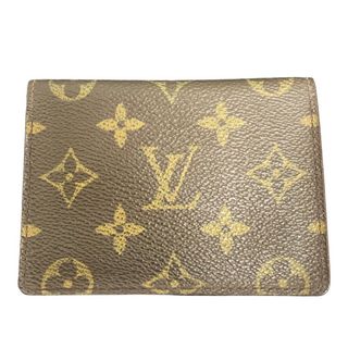 ルイヴィトン(LOUIS VUITTON)の　ルイ・ヴィトン LOUIS VUITTON ポルト2カルトヴェルティカル M60533 ブラウン モノグラムキャンパス メンズ パスケース(名刺入れ/定期入れ)