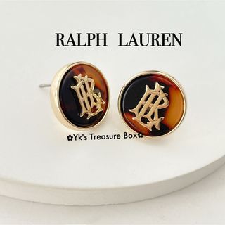 ラルフローレン(Ralph Lauren)のU216/RALPH LAUREN/琥珀色ゴールドRLLコインピアス(ピアス)