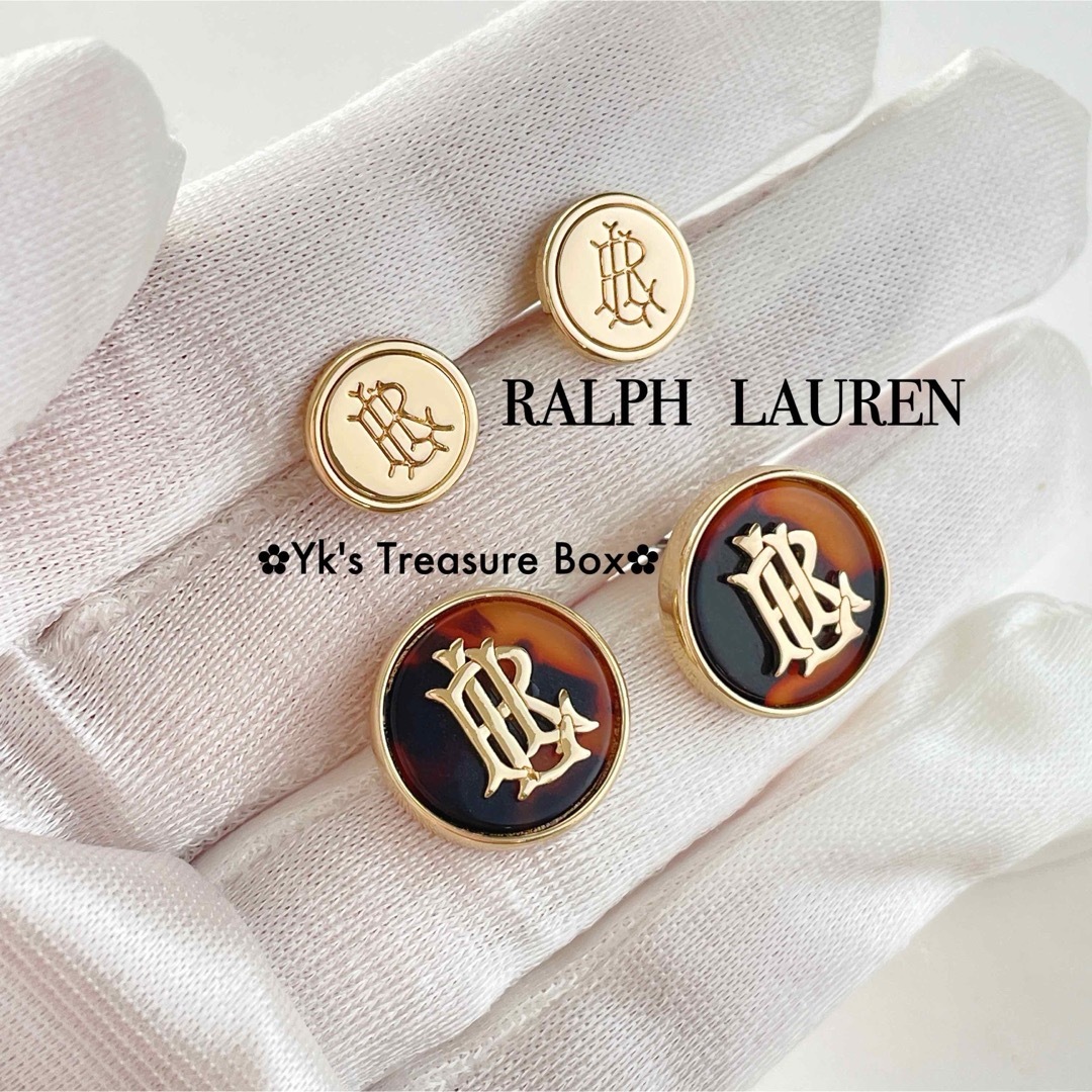 Ralph Lauren(ラルフローレン)のR215/RALPH LAUREN/ミニコインRLL刻印ゴールドスタッドピアス レディースのアクセサリー(ピアス)の商品写真