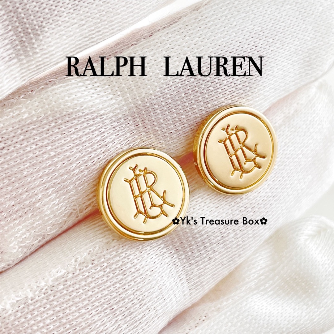 Ralph Lauren(ラルフローレン)のR215/RALPH LAUREN/ミニコインRLL刻印ゴールドスタッドピアス レディースのアクセサリー(ピアス)の商品写真