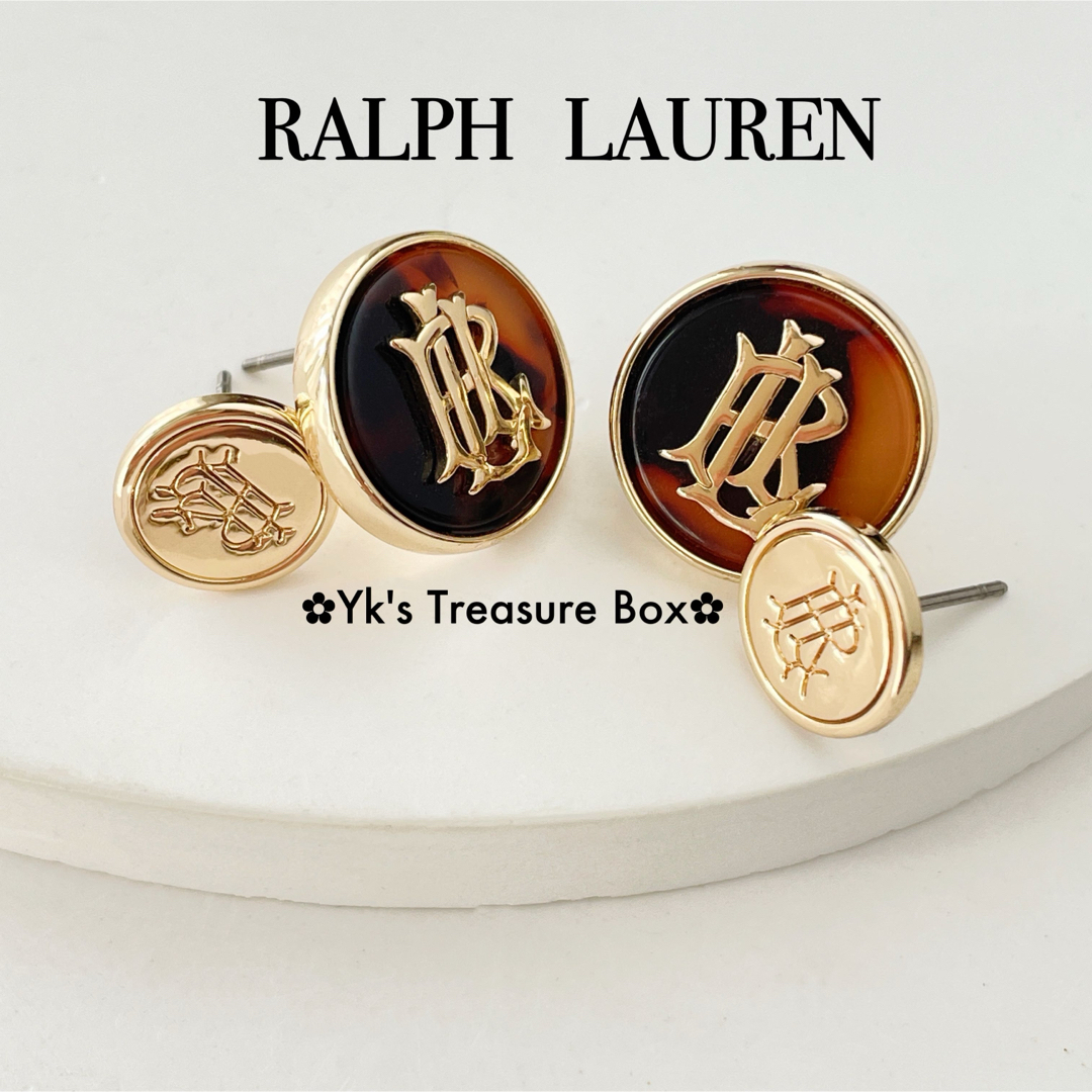 Ralph Lauren(ラルフローレン)のR215/RALPH LAUREN/ミニコインRLL刻印ゴールドスタッドピアス レディースのアクセサリー(ピアス)の商品写真