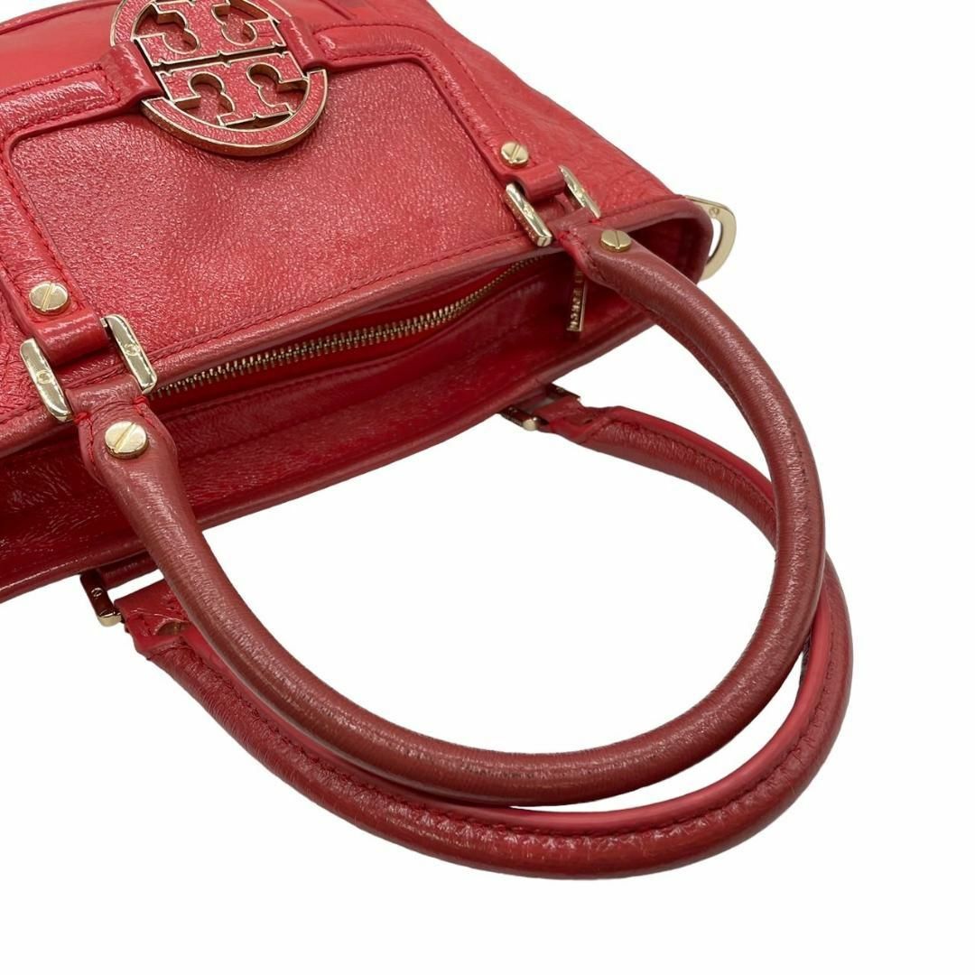 Tory Burch(トリーバーチ)のTORYBURCH トリーバーチ　s42 アマンダ　レザー　ハンドバッグ　赤 レディースのバッグ(ハンドバッグ)の商品写真