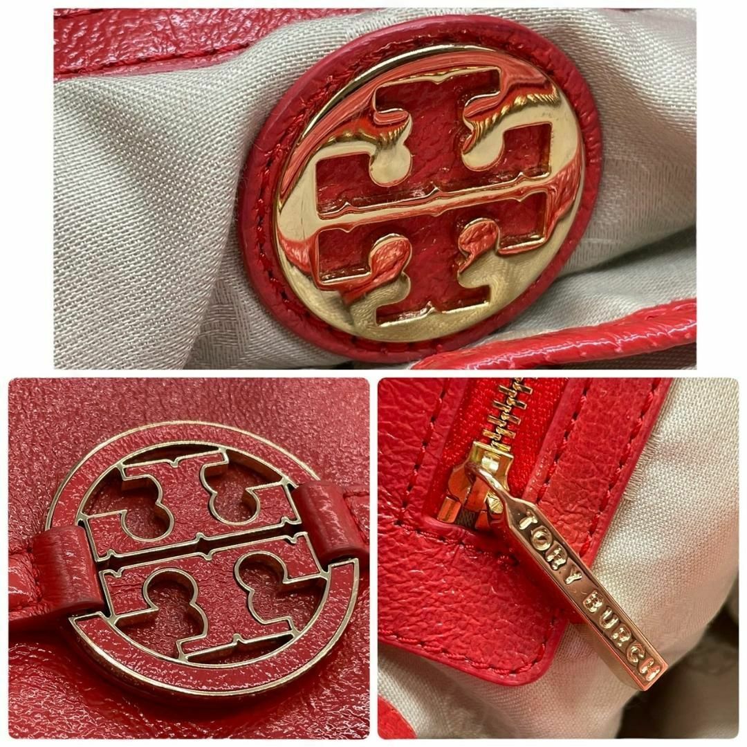 Tory Burch(トリーバーチ)のTORYBURCH トリーバーチ　s42 アマンダ　レザー　ハンドバッグ　赤 レディースのバッグ(ハンドバッグ)の商品写真