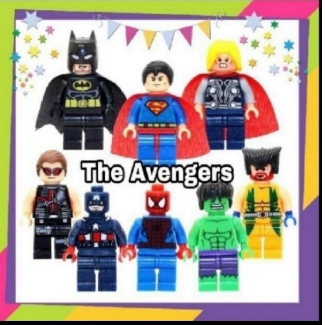 Avengersアベンジャーズ互換性レゴ人形  フィギュア8体セット♪＼( エンタメ/ホビーのおもちゃ/ぬいぐるみ(キャラクターグッズ)の商品写真
