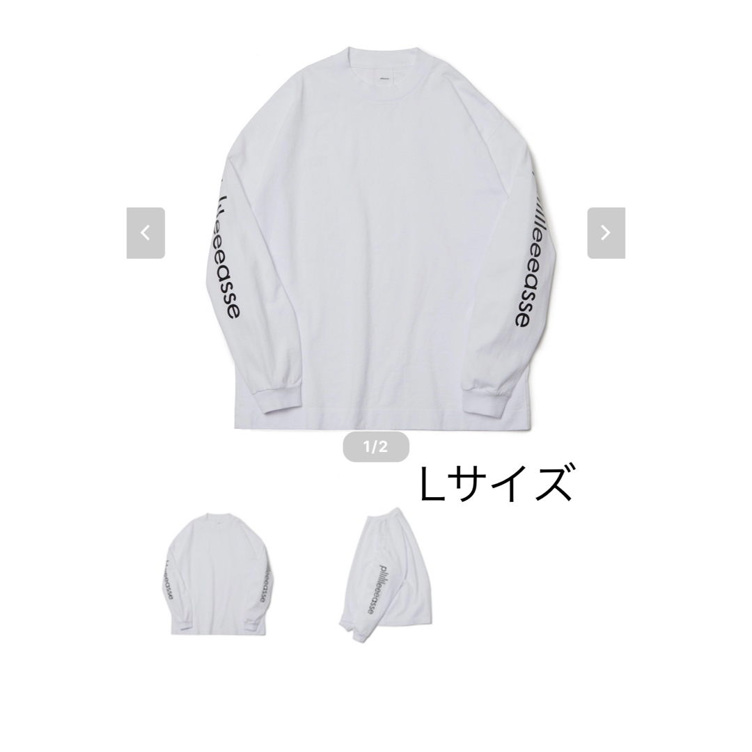 1LDK SELECT(ワンエルディーケーセレクト)のplllllleeeasse long sleeve tee (WHITE) メンズのトップス(Tシャツ/カットソー(七分/長袖))の商品写真