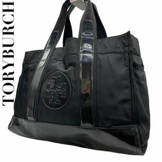 トリーバーチ(Tory Burch)のトリーバーチ　E8 エラ　トートバッグ　黒　ブラック　大容量　A4収納可能(トートバッグ)