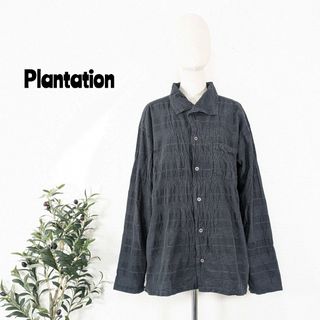 プランテーション(Plantation)の★ Plantation プランテーション ★ステッチデザイン ワイド ブラウス(シャツ/ブラウス(長袖/七分))