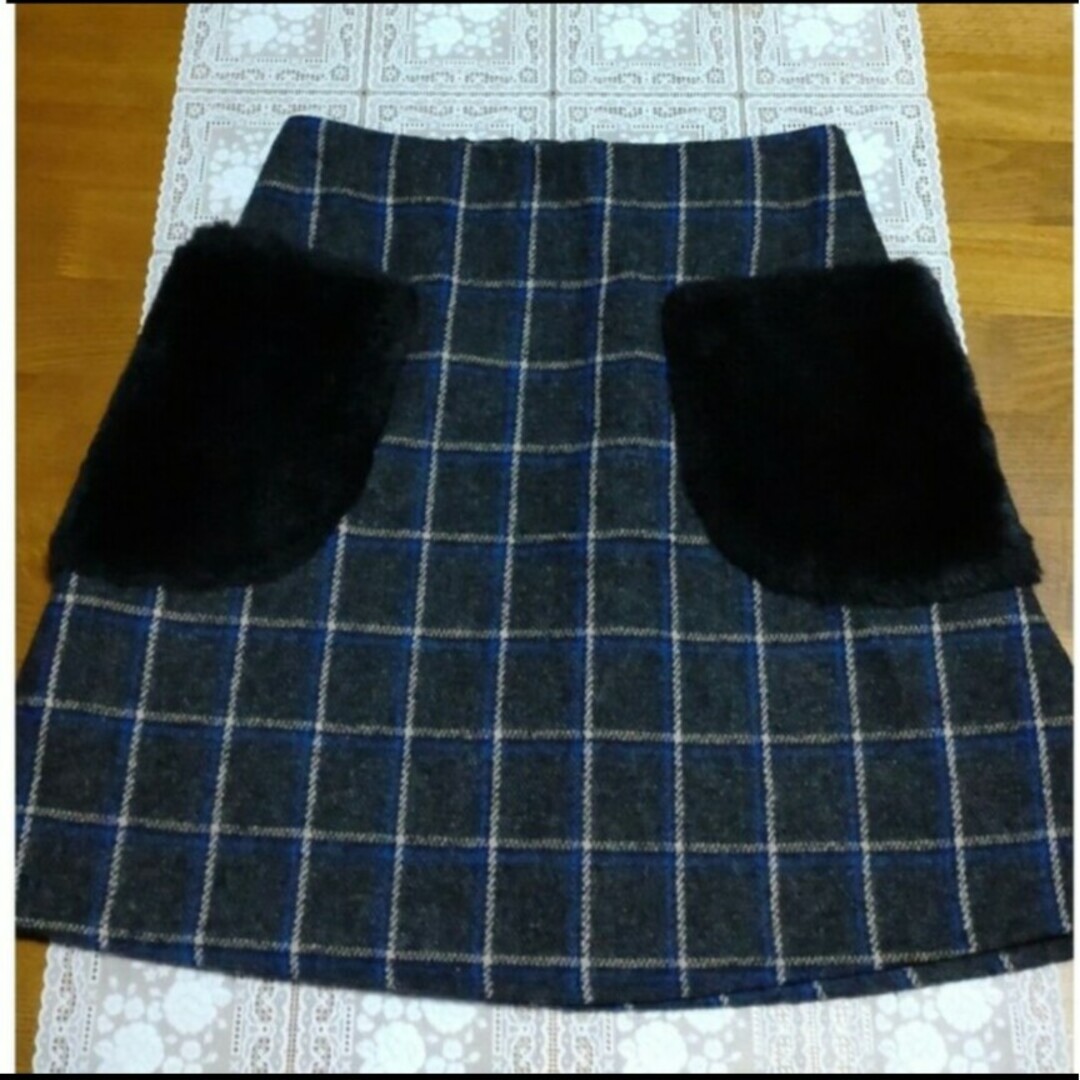 特価 ファー付きミニスカート レディースのスカート(ミニスカート)の商品写真