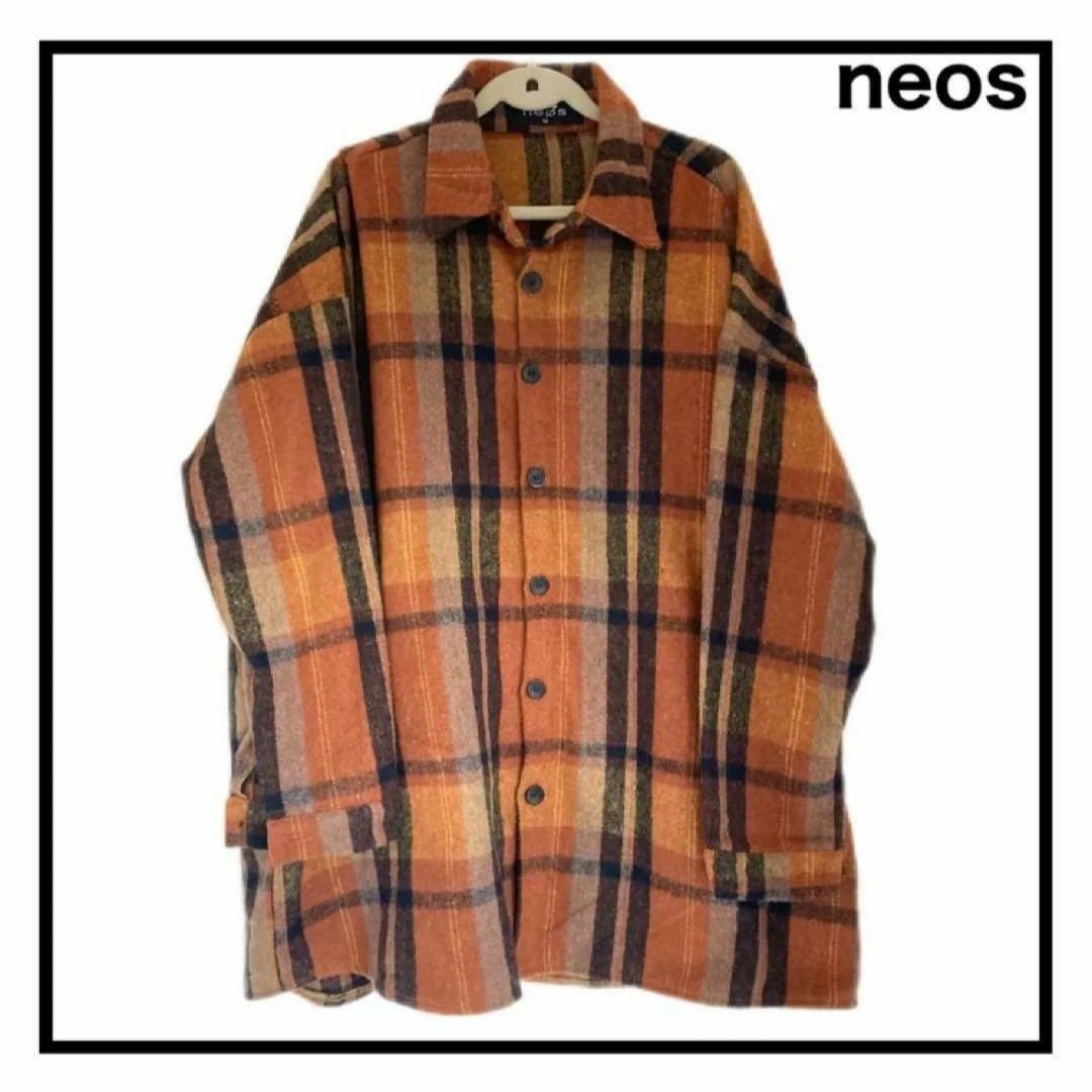 neos(ネオス)のneos オーバーシルエット 起毛 チェック シャツジャケット　メンズ メンズのトップス(シャツ)の商品写真