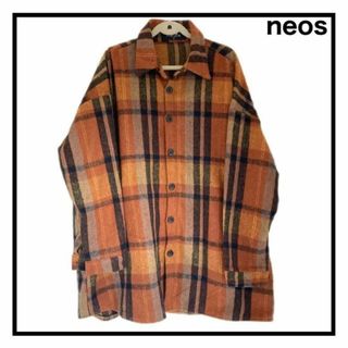 neos - neos オーバーシルエット 起毛 チェック シャツジャケット　メンズ