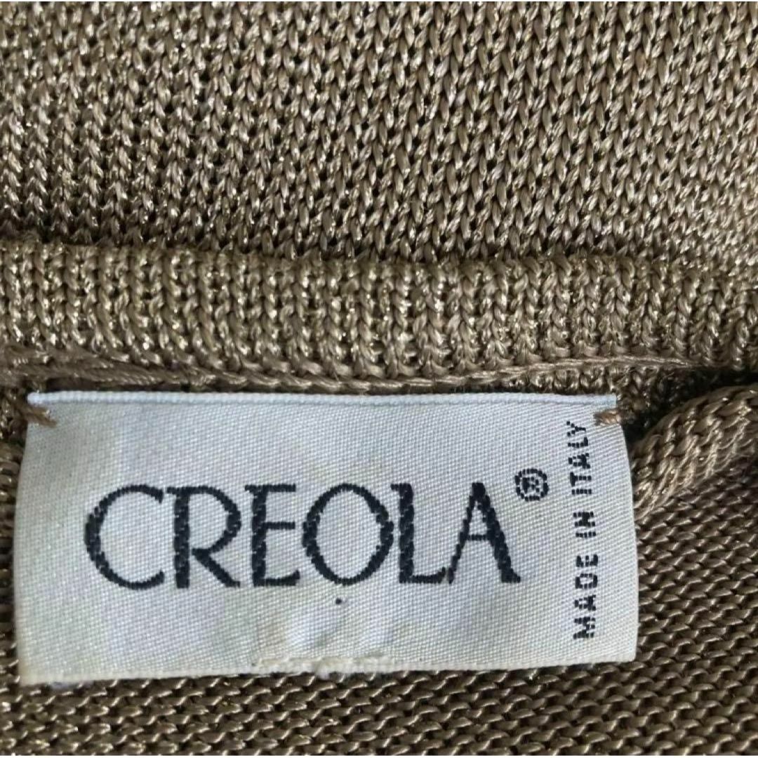 【CREOLA】　イタリア製　花柄カーディガン　ゴールド　レディース　ボタン留め レディースのトップス(カーディガン)の商品写真