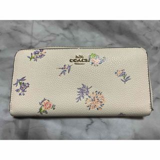 コーチ(COACH)のCOACH コーチ 長財布 レディース 白 花柄(財布)