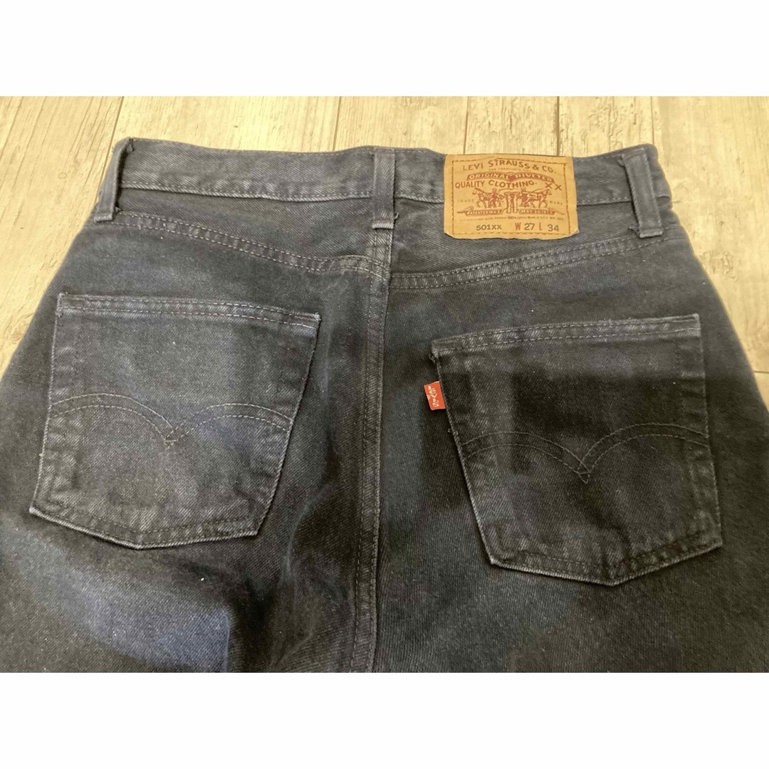 Levi's(リーバイス)の【希少】米国製リーバイス501xxブラックデニム/W27L34(実寸W28程度) メンズのパンツ(デニム/ジーンズ)の商品写真