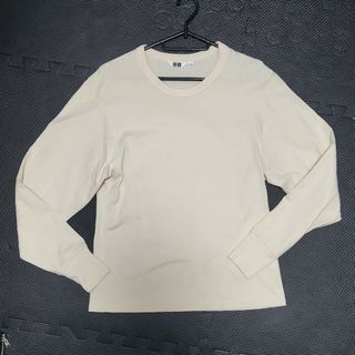 ユニクロ(UNIQLO)のコットンクルーネックT （長袖）(Tシャツ(長袖/七分))