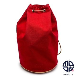 エルメス(Hermes)のHERMES エルメス 赤 レッド ポロションミミルGM 巾着型 ショルダーバッグ バック 鞄 カバン ブランド(ショルダーバッグ)