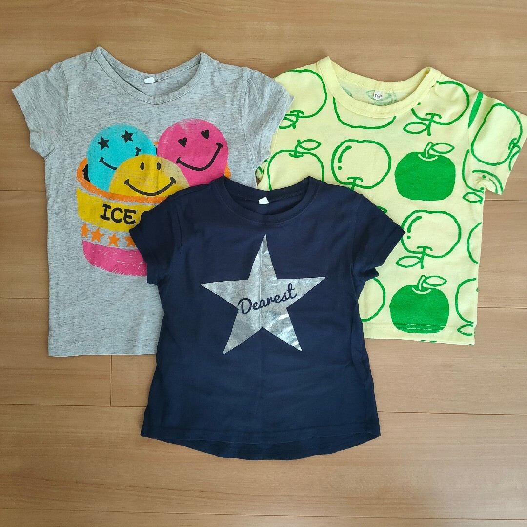 西松屋(ニシマツヤ)のTシャツ2枚セット  110cm キッズ/ベビー/マタニティのキッズ服女の子用(90cm~)(Tシャツ/カットソー)の商品写真