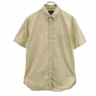ビームス(BEAMS)のビームス 日本製 半袖 ボタンダウンシャツ L ベージュ BEAMS メンズ 古着 【240413】(シャツ)