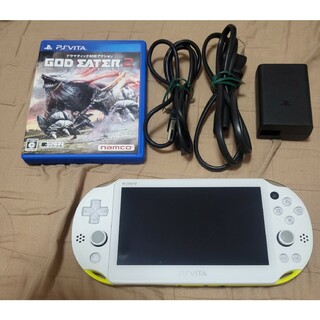 PlayStation Vita - PSVita PCH-2000ZA13 ライムグリーン ホワイト　充電器　ソフト