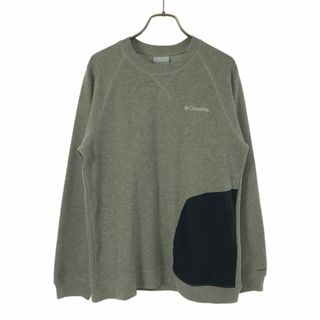 Columbia - コロンビア ロゴ刺繍 長袖 Tシャツ S グレー Columbia アウトドア カットソー メンズ 古着 【240413】