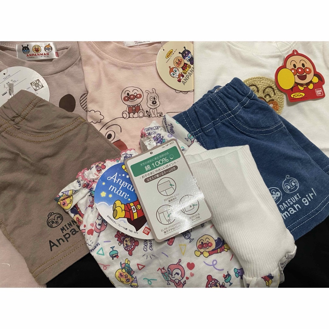 アンパンマン　夏物90㎝女児6点まとめ売り　新品未使用 キッズ/ベビー/マタニティのキッズ服女の子用(90cm~)(Tシャツ/カットソー)の商品写真