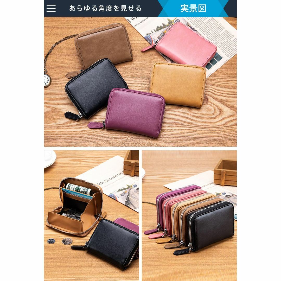 【色: ブラウン/ブラウン】XIANGUO 小銭入れ コインケース メンズ 財布 メンズのバッグ(その他)の商品写真