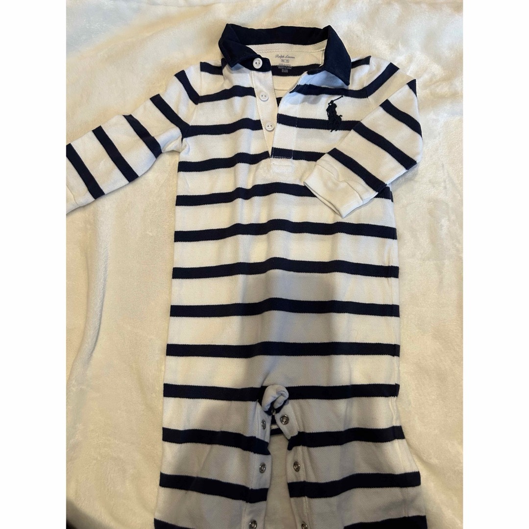 POLO RALPH LAUREN(ポロラルフローレン)のポロラルフローレン　ボーダー　ロンパース　ベビー キッズ/ベビー/マタニティのベビー服(~85cm)(ロンパース)の商品写真