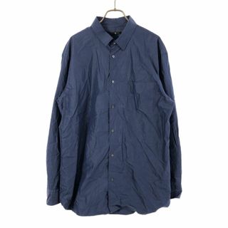 ユニクロ(UNIQLO)のユニクロ プラスジェイコラボ 長袖 コットンシャツ L ブルー系 UNIQLO ＋J メンズ 古着 【240413】 メール便可(シャツ)