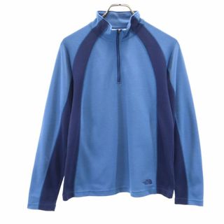 ザノースフェイス(THE NORTH FACE)のザノースフェイス NTW30203 長袖 アウトドア ハーフジップ Tシャツ L ブルー系 THE NORTH FACE レディース 古着 【240413】(Tシャツ(長袖/七分))