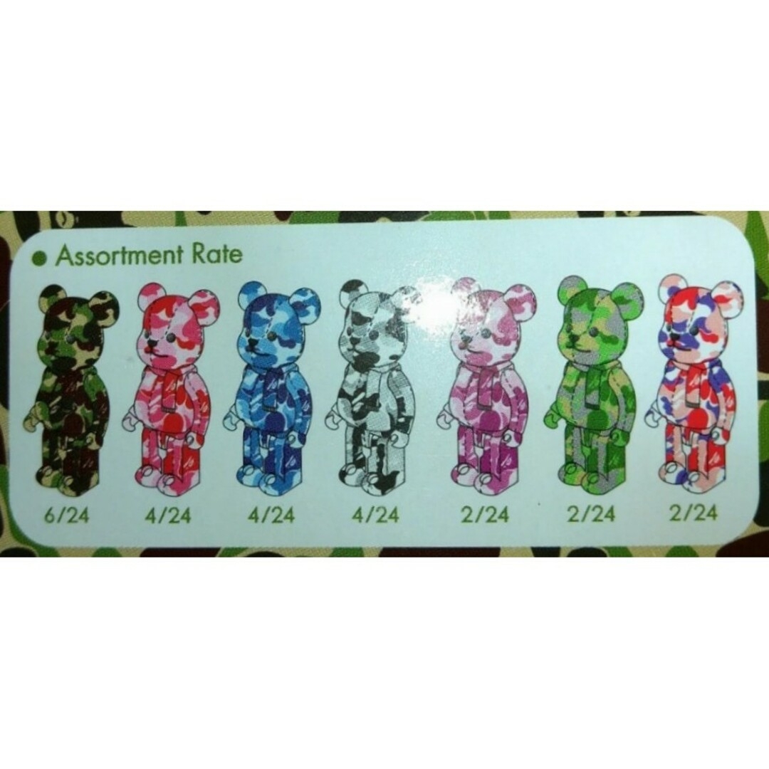 BE@RBRICK　８体　ベアブリック BAPE PLAY エイプ　カモ柄 ハンドメイドのおもちゃ(フィギュア)の商品写真