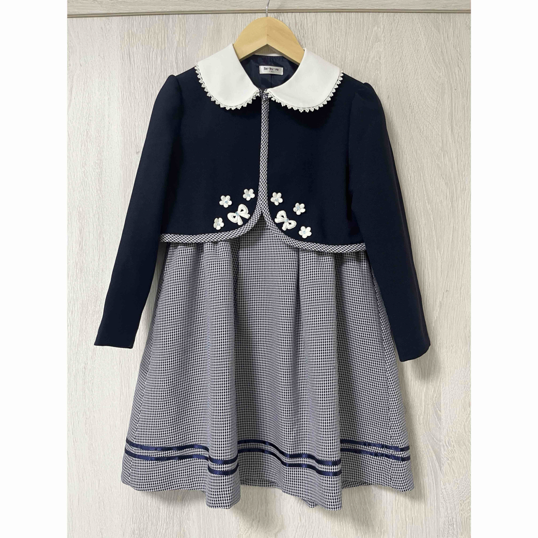 入学式　卒園式　フォーマル　130 女の子 キッズ/ベビー/マタニティのキッズ服女の子用(90cm~)(ドレス/フォーマル)の商品写真