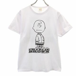 バズリクソンズ(Buzz Rickson's)のバズリクソンズ ピーナッツ USA製 半袖 Tシャツ M ホワイト系 Buzz Rickson's PEANUTS 東洋エンタープライズ メンズ 古着 【240413】 メール便可(Tシャツ/カットソー(半袖/袖なし))