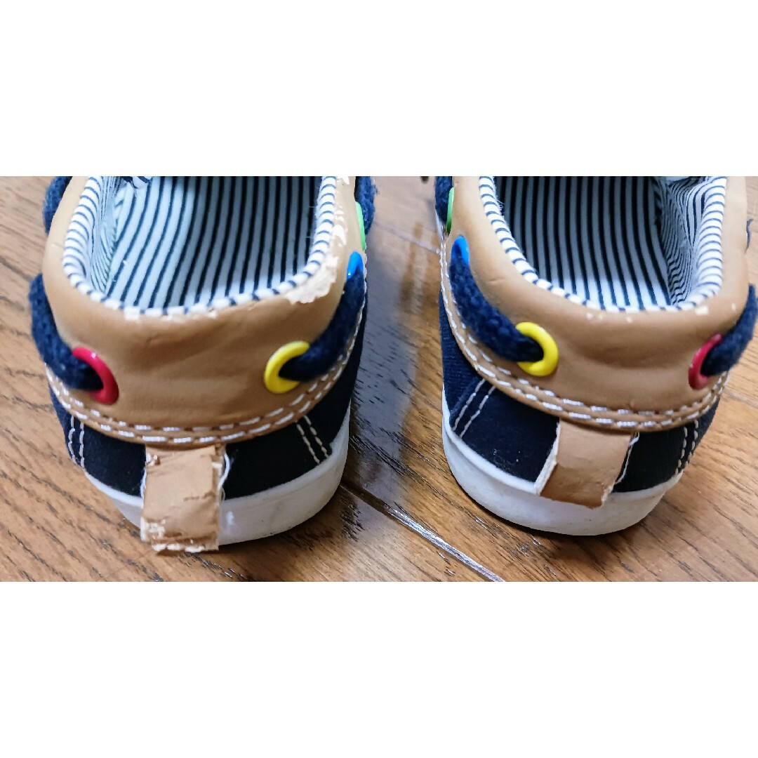 H&M(エイチアンドエム)の【H&M】ベビーシューズ ファーストシューズ　靴　ネイビー キッズ/ベビー/マタニティのベビー靴/シューズ(~14cm)(スニーカー)の商品写真