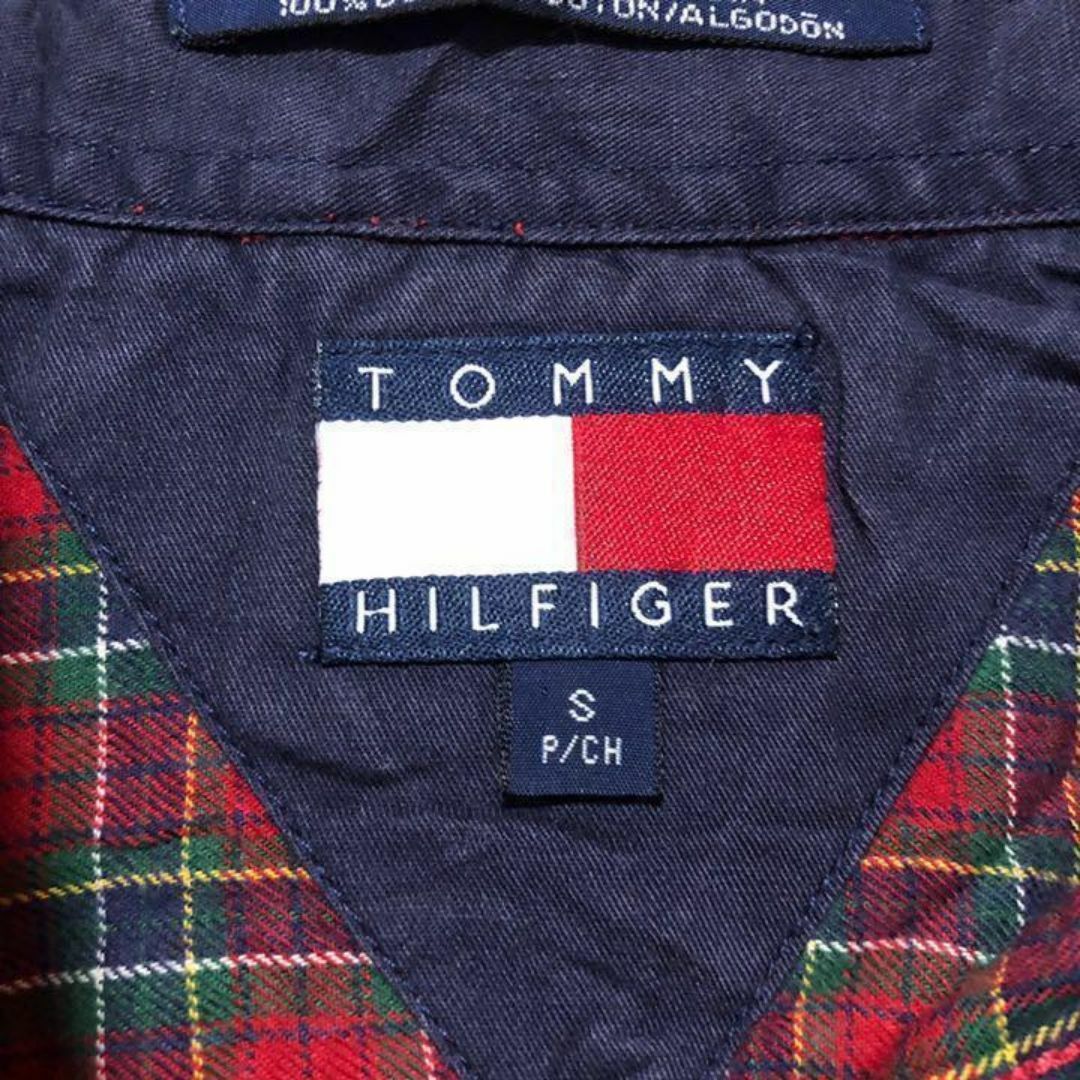 TOMMY HILFIGER(トミーヒルフィガー)のトミーヒルフィガー レッド グリーン チェック柄 USA古着 90s シャツ メンズのトップス(シャツ)の商品写真