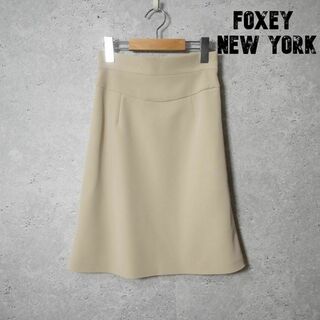 フォクシーニューヨーク(FOXEY NEW YORK)の極美品 FOXEY NEW YORK 膝丈 ミディ丈 台形スカート(ひざ丈スカート)