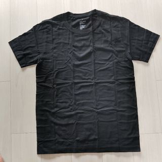 ムジルシリョウヒン(MUJI (無印良品))の未使用 MUJI 無印良品 綿天竺 銅イオン クルーネック Tシャツ 黒 L(Tシャツ(半袖/袖なし))