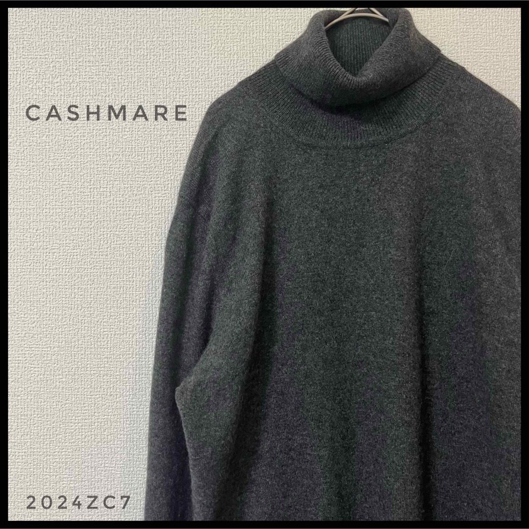 CASHMARE カシミヤ　タートルネックニット　セーター　チャコールグレー レディースのトップス(ニット/セーター)の商品写真